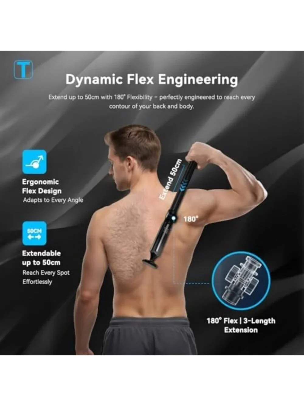 4-in-1 Electric Back Shaver & Groin Hair Trimmer with LED Display for Men